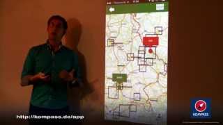 KOMPASS WanderAPP Version 10 mit LIVETracking [upl. by Milka712]