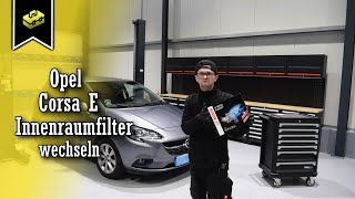 Opel Corsa E Innenraumfilter wechseln  Change Opel Corsa E cabin filter  Tutorial  VitjaWolf  HD [upl. by Shaddock]