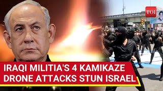 Iraqs Islamic Resistance Unleashes Kamikaze Drones On Israel Thrice In 3 Hours  Watch [upl. by Delija]