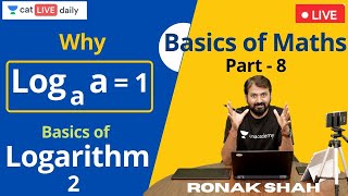 CAT Primer  Basics of Quants  Part 8  Basics of Logarithm  2  Ronak Shah [upl. by Llerot]