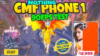 🔥Nothing CMF Phone 1 5G BGMI  90FPS  Test with Fps Meter  DM 7300 [upl. by Llennod539]