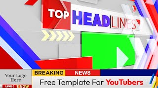 Breaking News Green Screen  Headlines Green Screen Lower Third and Transitions [upl. by Esbenshade]