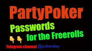 PartyPoker Passwords for the Freerolls [upl. by Ilsa103]