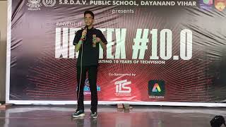 wartex at DAV dayanand vihar Rap competition by Akshaj vashisth [upl. by Octavia]