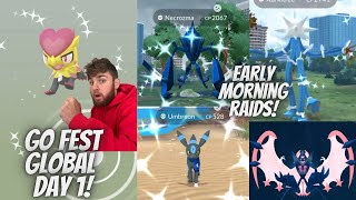 ✨Go Fest Global Day 1 In Pokemon Go Early Mornings raids And More✨ LIVE [upl. by Acinot178]