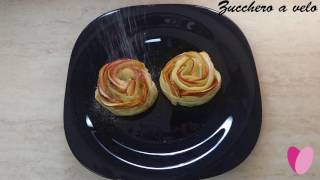 Video ricetta roselline di pasta sfoglia alla mela [upl. by Bushey]