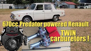 S4 E28 We install dual carburetors on our 670cc predator powered Renault R10 [upl. by Dorey480]