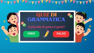 Quiz di Grammatica apprendimento quiz italiano [upl. by Hijoung29]