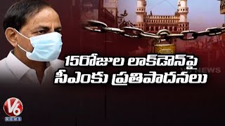 CM KCR Review Complete Lockdown In Hyderabad Again  V6 News [upl. by Borroff]