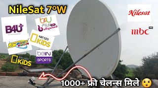 Nilesat Satellite 7W  How To Set and Scan Frequencies  Latest Updates 1000 Channels [upl. by Lesak161]