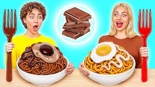 Schokolade vs Echtes Essen Challenge  Fantastische FoodHacks von Multi DO Challenge [upl. by Megdal]