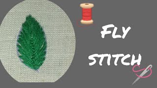 fly stitch emboidory SumitraGhoshm8m [upl. by Nonnaehr]