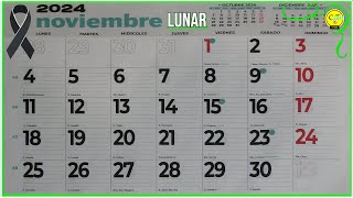 Calendario Almanaque Lunar Noviembre 2024 [upl. by Grassi]