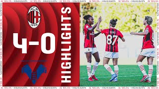 Giacinti scores two  AC Milan 40 Hellas Verona Women  Highlights Womens Serie A 202122 [upl. by Luisa268]