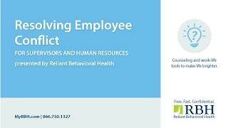 Resolving Employee Conflict Skills for Supervisors and Managers [upl. by Diehl]