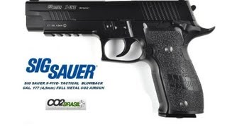 Pistola Sig sauer P226 Xfive co2 45mm full metal blowback combo quottaurusquot quotberettaquot [upl. by Nylarej468]