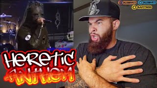 SLIPKNOT  THE HERETIC ANTHEM Live on Conan 2001 REACTION [upl. by Glynas]