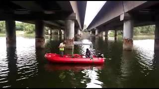 Ideal waterway work boat for singapore Whaly 435 with 20hp tiller outboard [upl. by Ronaele]