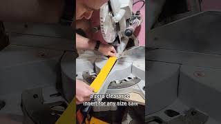 easy zero clearance with fastcap tools mitresaw saw woodshop workshop tape woodworker [upl. by Wyly148]