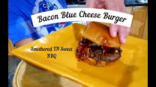 Blue Cheese Crack Burger Bacon amp Sweet BBQ Sauce [upl. by Orsa]