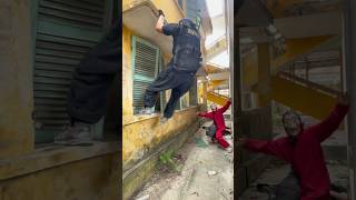 Money Heist Vs Police  1320 parkour bubblesgangz moneyheist badguys police [upl. by Anilahs334]