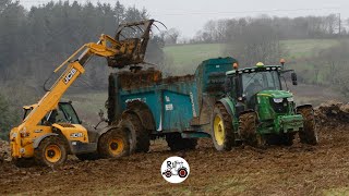 TEAM EPANDAGE DE FUMIER 2021 DE LETA DE LELORN JOHN DEERE ROLLAND BRETAGNE [upl. by Briny]