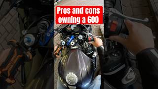 Pros amp Cons to starting on a 600cc motorbike  Yamaha R6 shorts yamaha r6 motorcycle [upl. by Rosenthal]