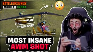 MOST INSANE FLYING AWM SHOT  BGMI IS BACK [upl. by Eelsel]