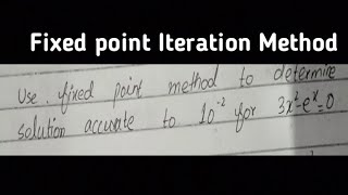 Fixed point Iteration Method Numerical analysis numericals bsmath education fypシ゚viral subscr [upl. by Gleason467]