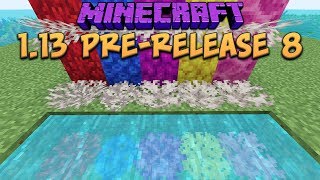 Minecraft 113 Update PreRelease 8 New Coral Fan Blocks New Impermeable tag [upl. by Marylinda]