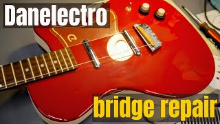 Danelectro 56 U2 Guitar Intonation Problems  Bridge Repair [upl. by Atlas]