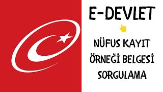 Nüfus Kayıt Örneği Belgesi Sorgulama [upl. by Bren]