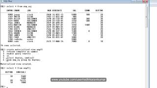 PLSQL Materialized Views Part3 [upl. by Kahler544]