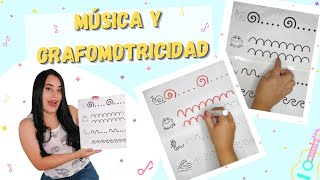 MÚSICA Y GRAFOMOTRICIDAD PARA NIÑOS  DIBUJO RÍTMICO CON PDF [upl. by Gibert]