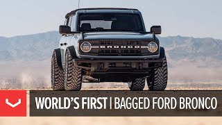 Worlds First Bagged Ford Bronco  SEMA 21  Vossen HF63 [upl. by Giliane107]