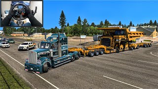 Mining Truck 75 Tons Special Transport  American Truck Simulator  Logitech G29 Setup  Handbrake [upl. by Bayless825]