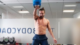 15 Minute Full Body Kettlebell Fat Burner  The Body Coach [upl. by Dev]