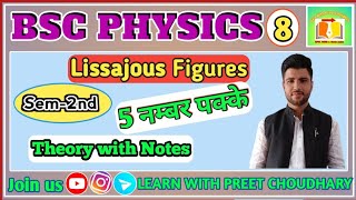 Lissajous Figures  BSc Semester2nd Physics class 8  Oscillatory motions physicsSHM in physics [upl. by Adnawahs514]