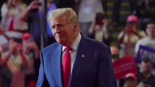 Donald Trumps Epic Entrance at Uniondale Rally Nassau Coliseum [upl. by Liatris]