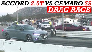 2022 Honda Accord Sport 20T vs Camaro SS [upl. by Oisacin]