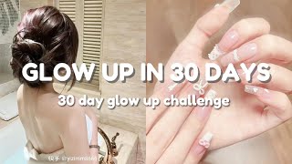 30 day glow up challenge🌷🫧  how to glow up in 30 days✨ [upl. by Kceb]