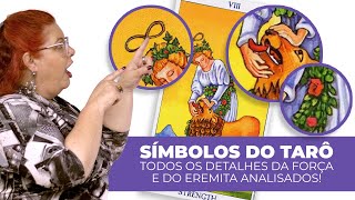 SÍMBOLOS DO TARÔ  TODOS OS DETALHES DA FORÇA E DO EREMITA ANALISADOS [upl. by Henrieta491]