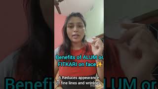 Benefits of FITKARI or ALUM on faceskincareskincaretipsfitkariviralshorts [upl. by Esinyl]