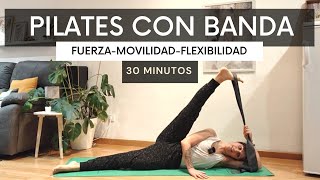 Pilates con BANDA ELÁSTICA  Fuerza movilidad y flexibilidad [upl. by Hauser]