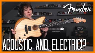 NEW AMERICAN ACOUSTASONIC JAZZMASTER  Fender Demo [upl. by Eatnhoj]