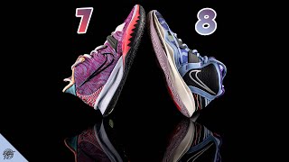 Nike Kyrie 7 amp Nike Kyrie 8 Infinity Detailed Initial Comparison [upl. by Luht606]