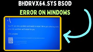 How to Fix BHDrvx64sys BSOD Error on Windows 11 [upl. by Kannav]