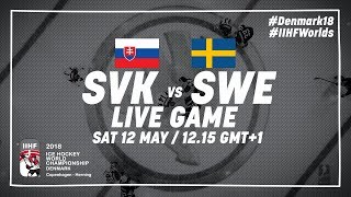 Slovakia  Sweden  Full Game  2018 IIHF Ice Hockey World Championship [upl. by Nhguav]