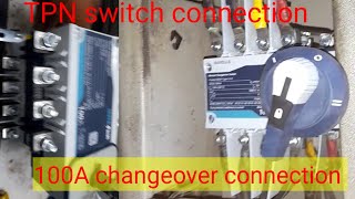 100A TPN changeover connectionthree phase changeover connectionbusbar wiring connection [upl. by Glialentn997]