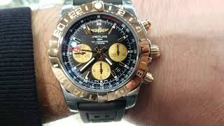 Breitling Chronomat 44 GMT Gold Steel Automatic Watch CB042012BB86743P [upl. by Kronick]